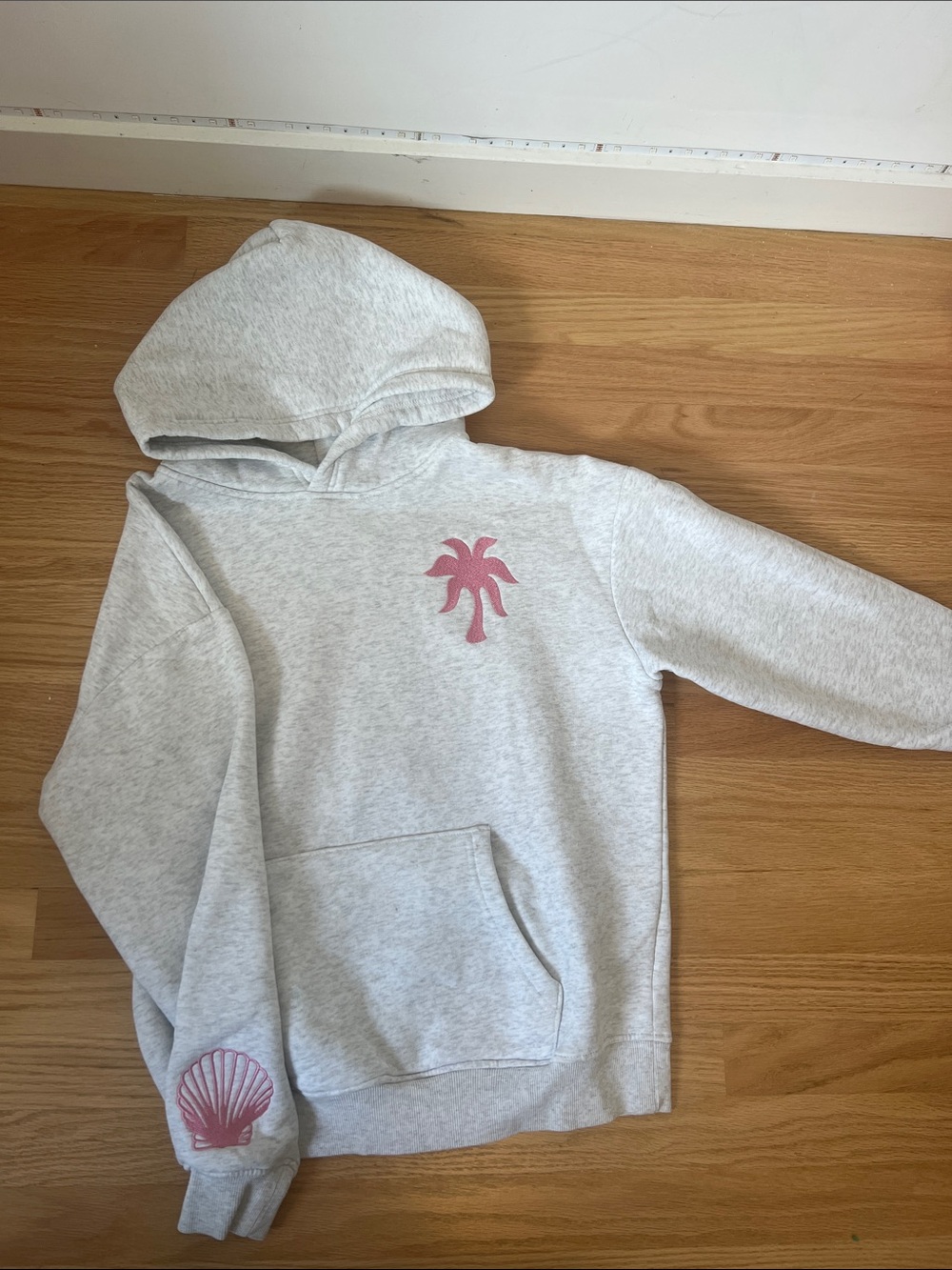 Pink Palm Puff Hoodie